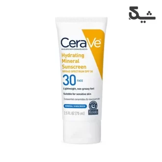 کرم ضد آفتاب آبرسان سراوی مدل CeraVe Hydrating Mineral Sunscreen SPF 30 Face Lotion حجم 75 میل
