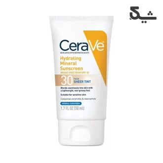 ضد آفتاب بی رنگ سراوی CeraVe Hydrating Mineral Sunscreen SPF 30 Face Sheer Tint حجم 50 میل